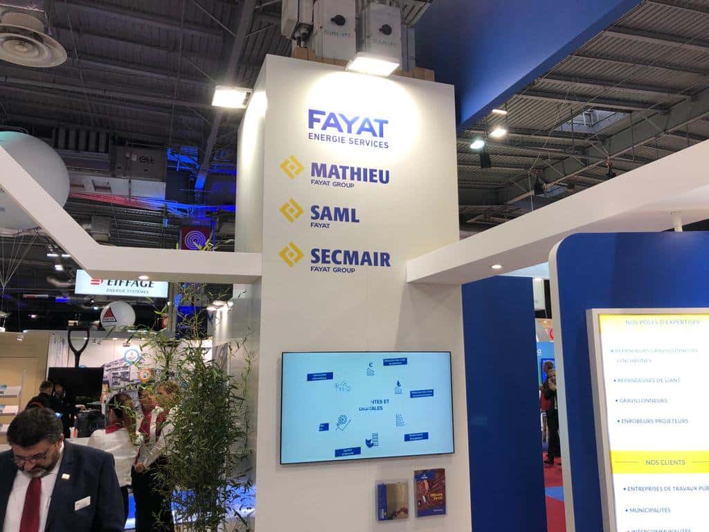 Le stand de Fayat Energie à l'Espace Collectivités