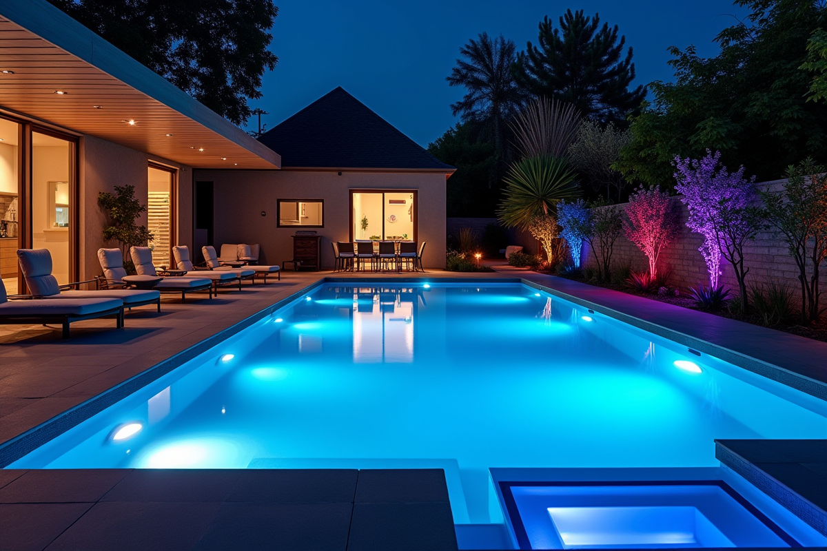 lumières piscine
