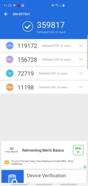 Samsung Galaxy S10 Plus AnTuTu Benchmark