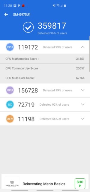 Samsung Galaxy S10 Plus AnTuTu Benchmark