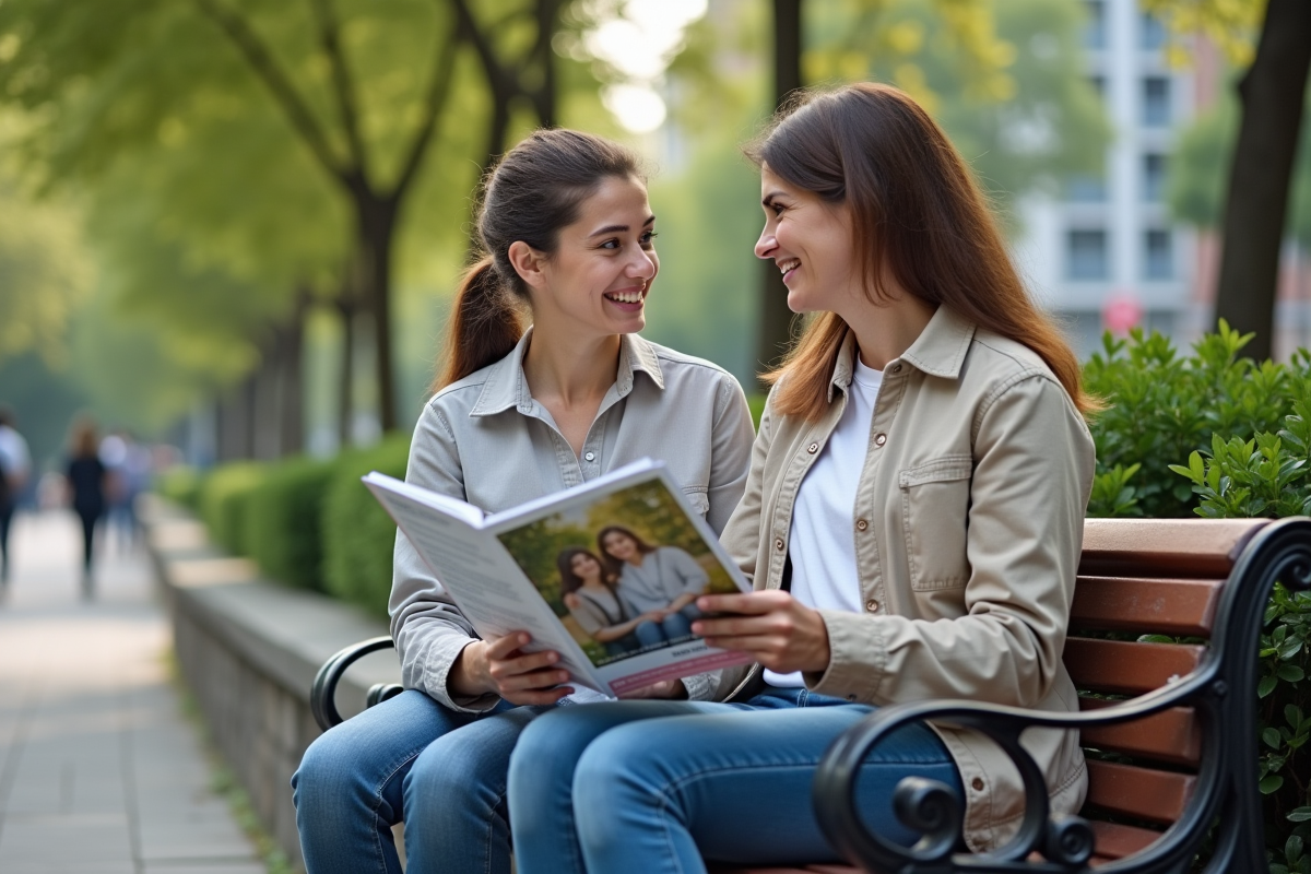 Mère et fille discutant d