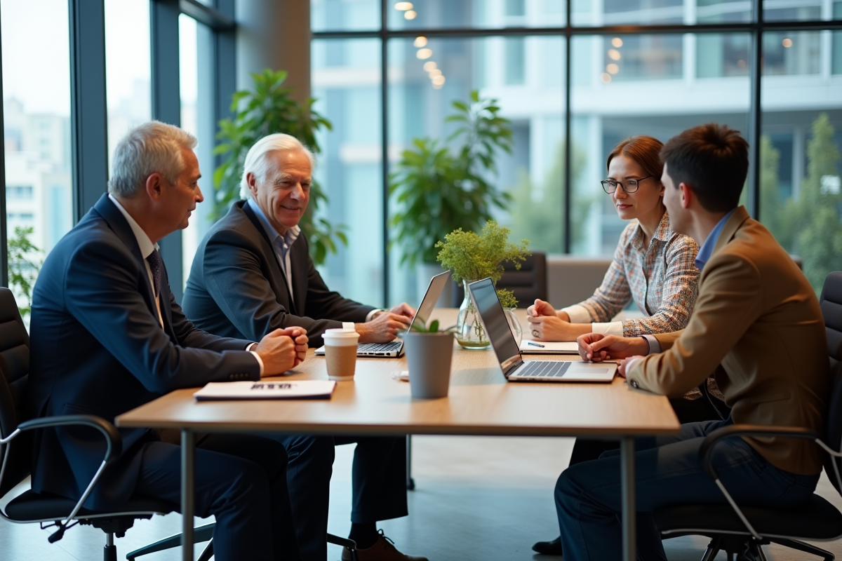 Groupe de collègues lors d