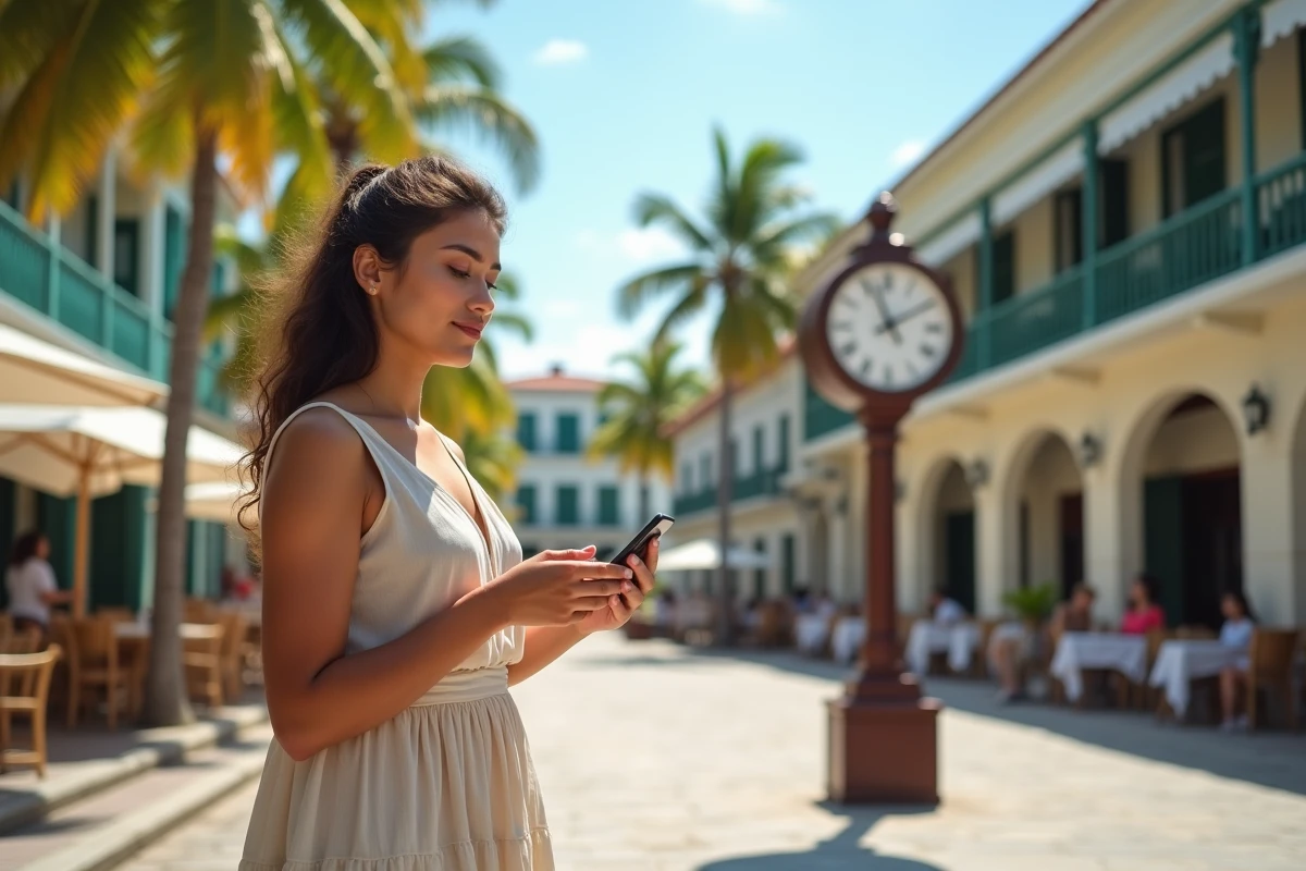 Jeune femme regardant l