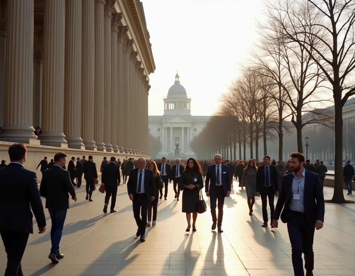 Entrée du palais des congrès à Paris avec des délégués arrivant pour le Congrès UINL 2026