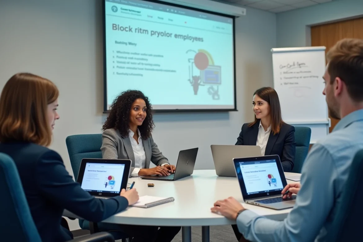 Groupe de nouveaux recrut&eacute;s de la Ville de Marseille lors d'une session d'int&eacute;gration collective d&eacute;couvrant les &eacute;tapes de connexion &agrave; la plateforme Connect