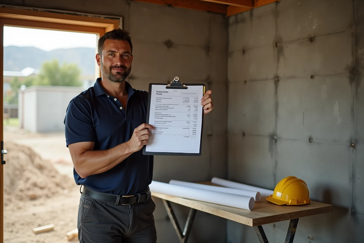 Entrepreneur en bâtiment consultant le prix du béton m3 livré sur un bon de commande chantier