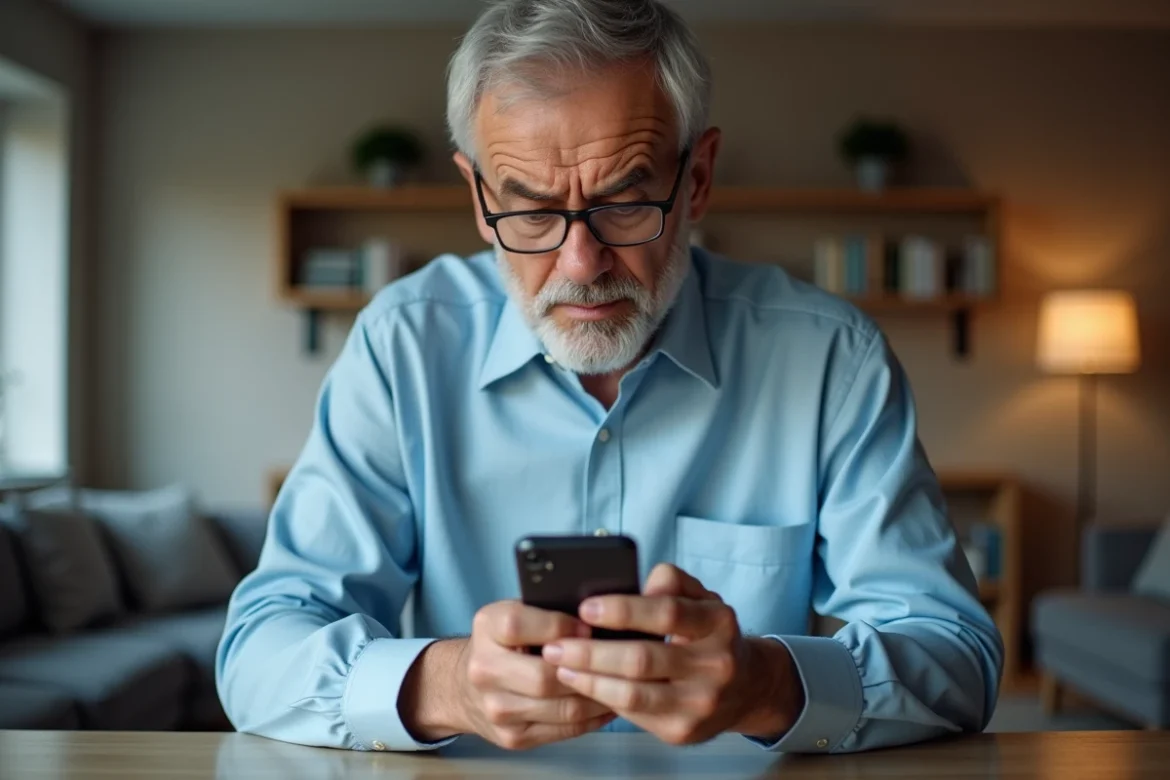 Parent v&eacute;rifiant son smartphone pour r&eacute;soudre un probl&egrave;me d'acc&egrave;s au portail scolaire Oze 92