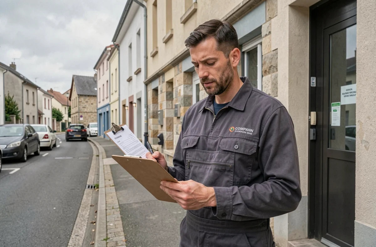 Artisan Salvazet en tenue de travail devant un chantier dans le département 91 en Essonne