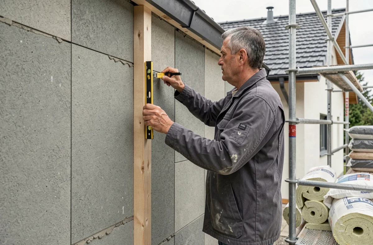 Artisan de Savoie Couverture Bardage posant un bardage extérieur sur une maison contemporaine à Chambéry