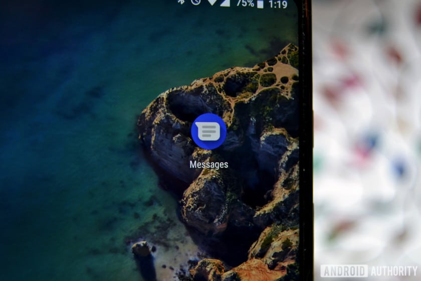Android Messages on the Google Pixel 2 XL.