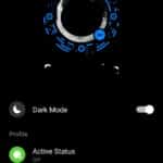 Facebook Messenger dark mode screenshot